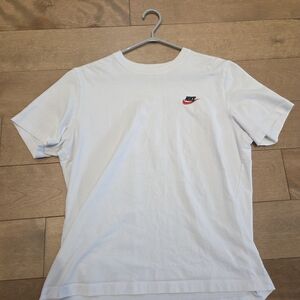 Nike White Tee with Red Logo